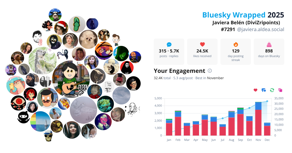 Your Bluesky Wrapped 2025 preview