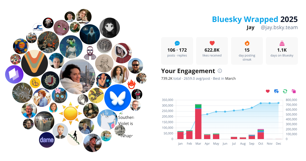 Your Bluesky Wrapped 2025 preview