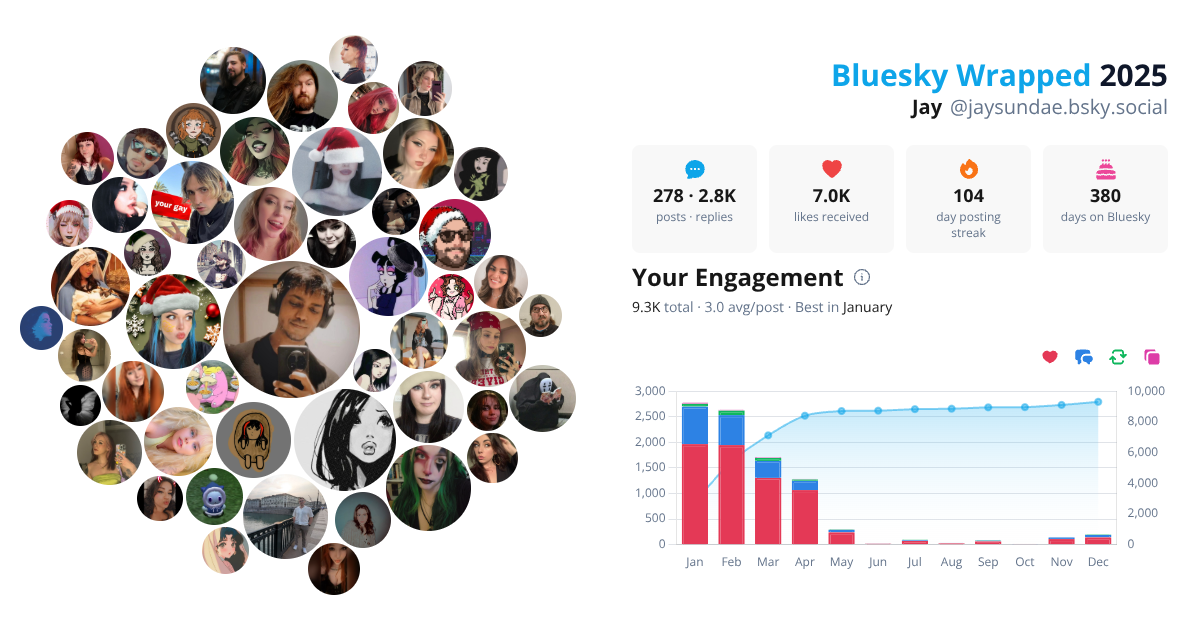 Your Bluesky Wrapped 2025 preview