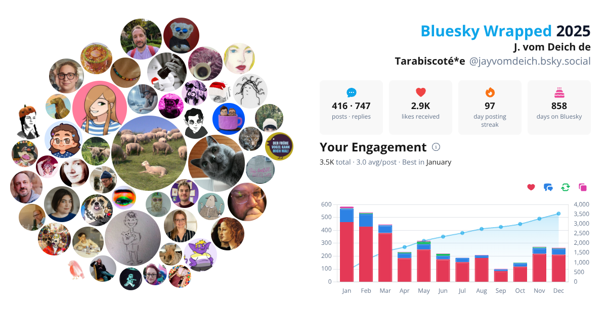 Your Bluesky Wrapped 2025 preview