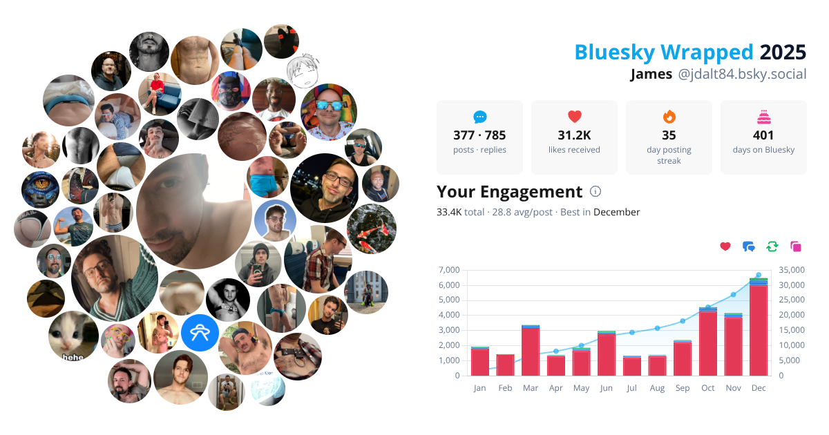 Your Bluesky Wrapped 2025 preview