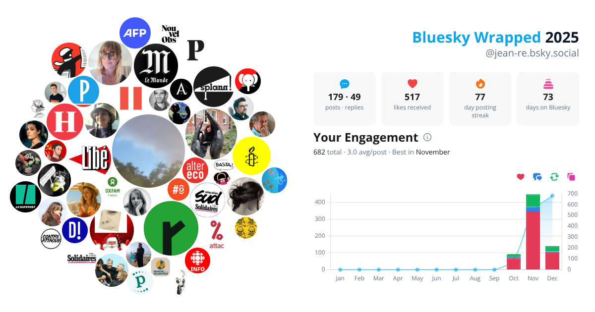 Your Bluesky Wrapped 2025 preview