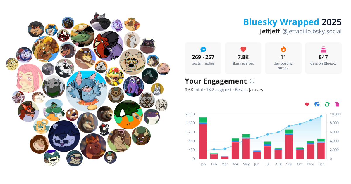 Your Bluesky Wrapped 2025 preview
