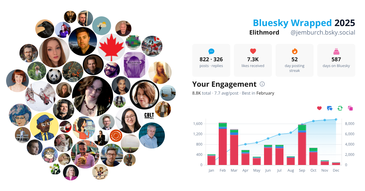 Your Bluesky Wrapped 2025 preview