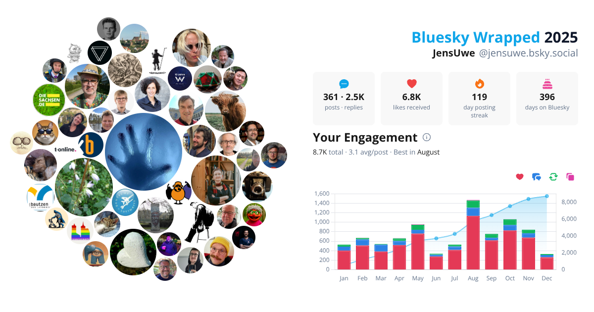 Your Bluesky Wrapped 2025 preview