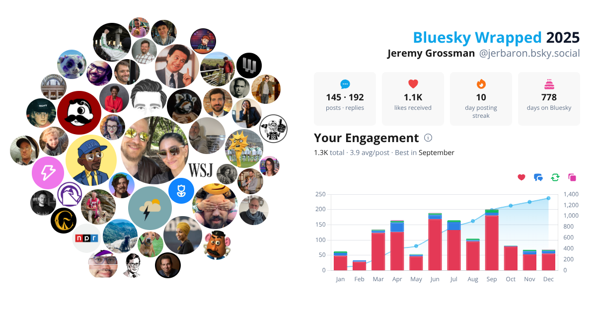 Your Bluesky Wrapped 2025 preview