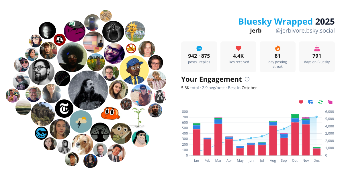 Your Bluesky Wrapped 2025 preview