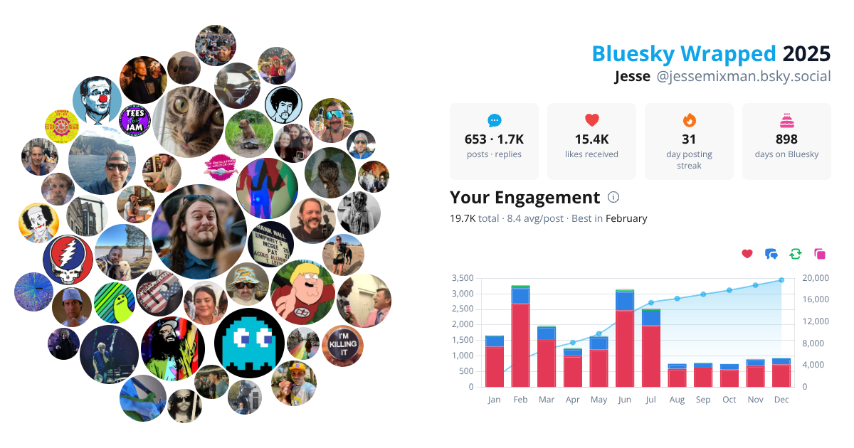 Your Bluesky Wrapped 2025 preview