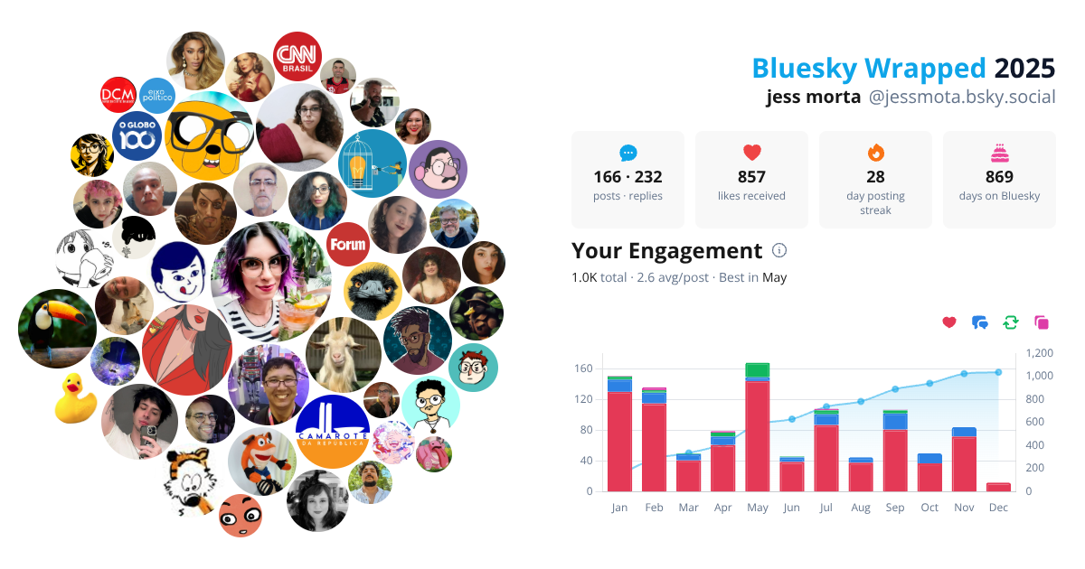 Your Bluesky Wrapped 2025 preview