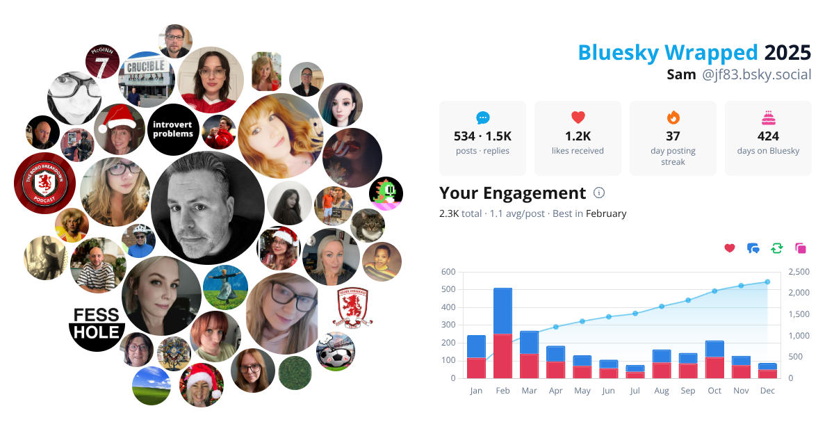 Your Bluesky Wrapped 2025 preview