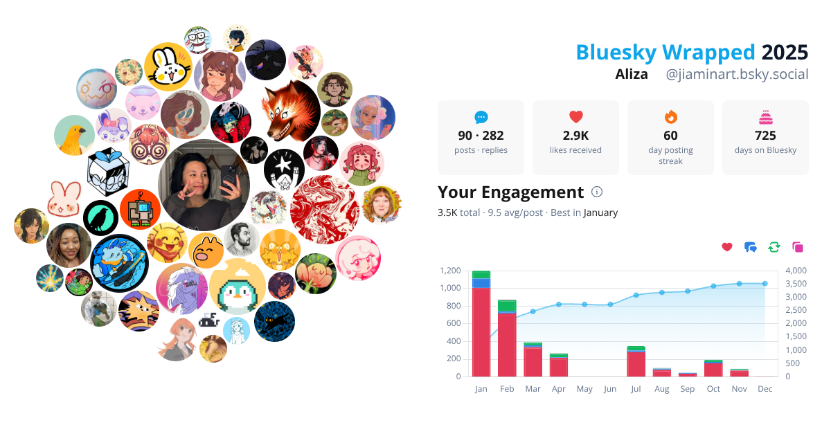 Your Bluesky Wrapped 2025 preview