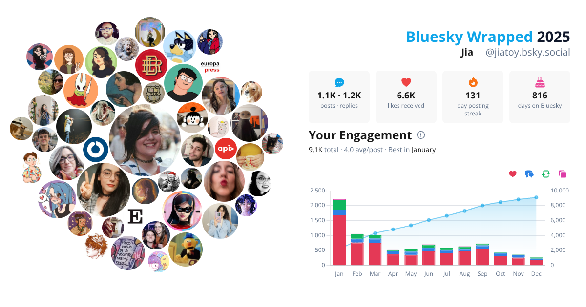 Your Bluesky Wrapped 2025 preview