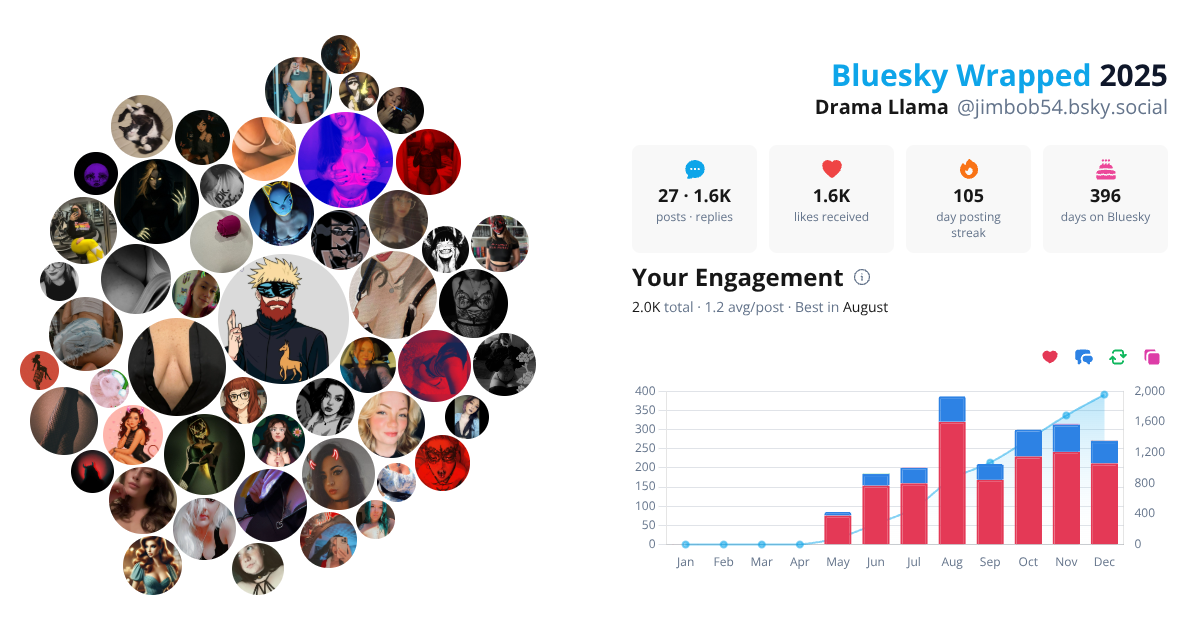 Your Bluesky Wrapped 2025 preview