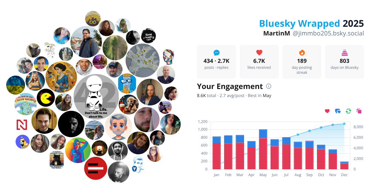 Your Bluesky Wrapped 2025 preview