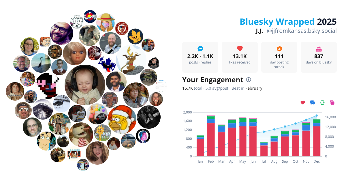 Your Bluesky Wrapped 2025 preview
