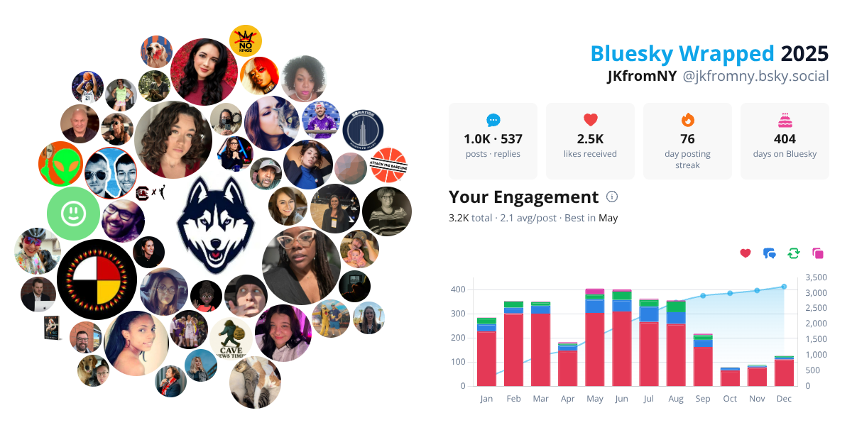 Your Bluesky Wrapped 2025 preview