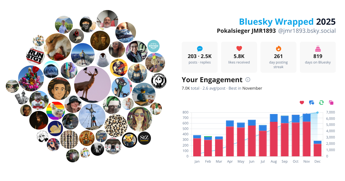 Your Bluesky Wrapped 2025 preview