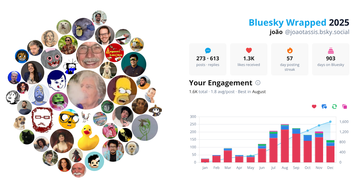 Your Bluesky Wrapped 2025 preview