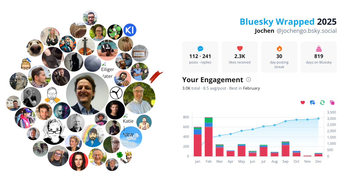 Your Bluesky Wrapped 2025 preview