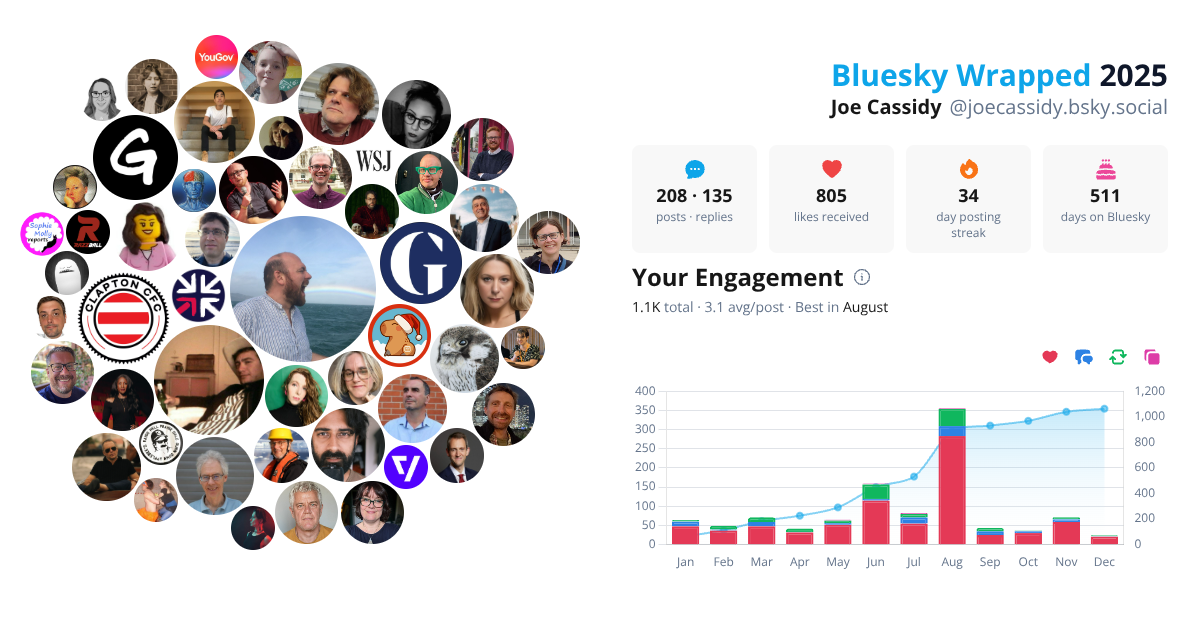 Your Bluesky Wrapped 2025 preview