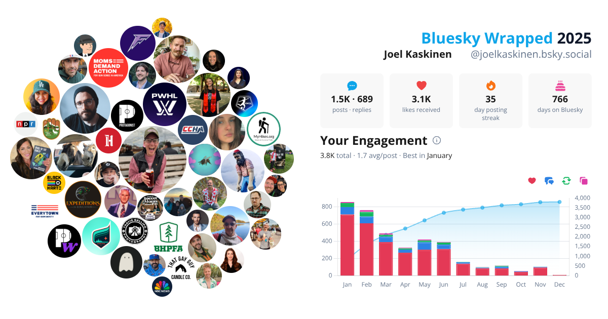 Your Bluesky Wrapped 2025 preview