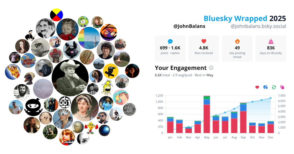 Your Bluesky Wrapped 2025 preview