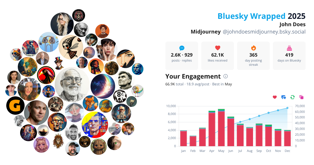 Your Bluesky Wrapped 2025 preview