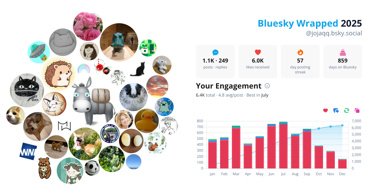Your Bluesky Wrapped 2025 preview