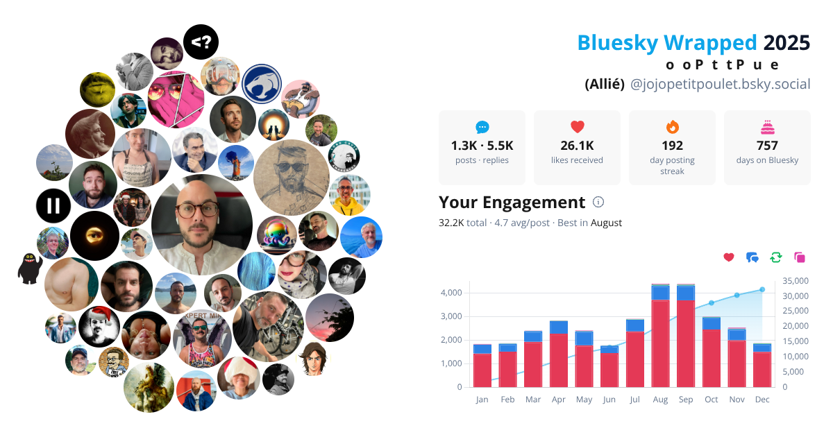 Your Bluesky Wrapped 2025 preview