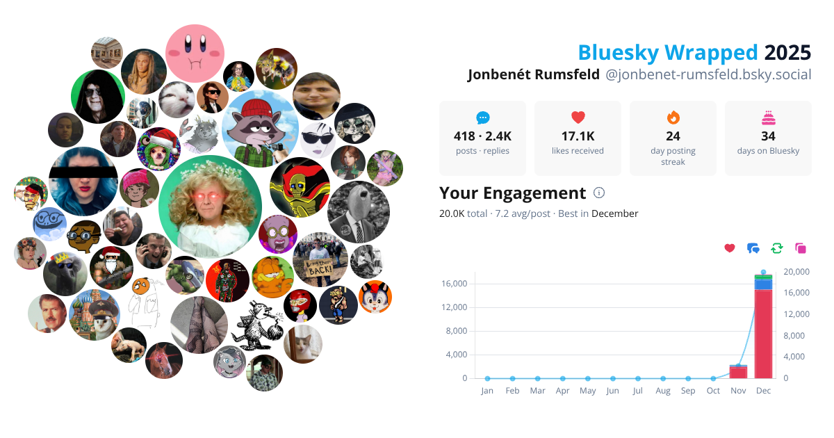 Your Bluesky Wrapped 2025 preview