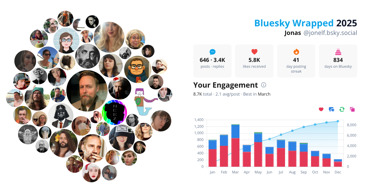 Your Bluesky Wrapped 2025 preview