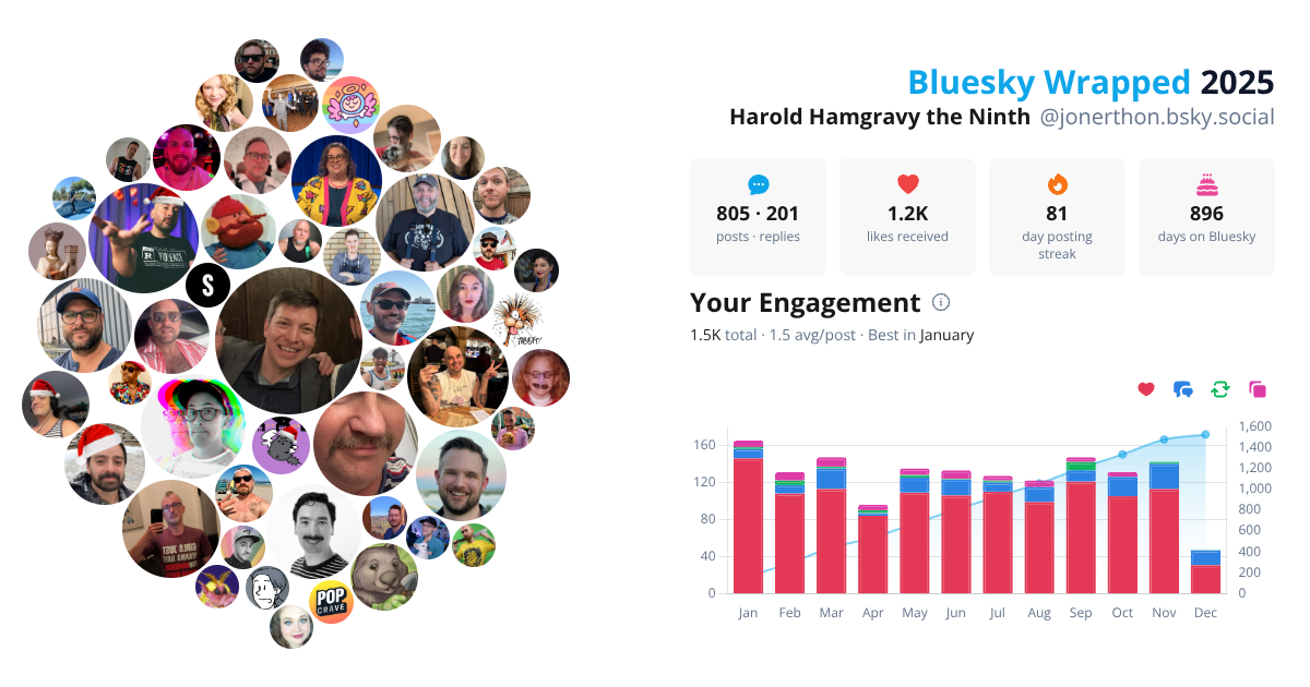 Your Bluesky Wrapped 2025 preview