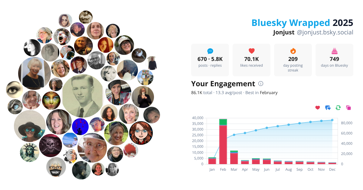 Your Bluesky Wrapped 2025 preview