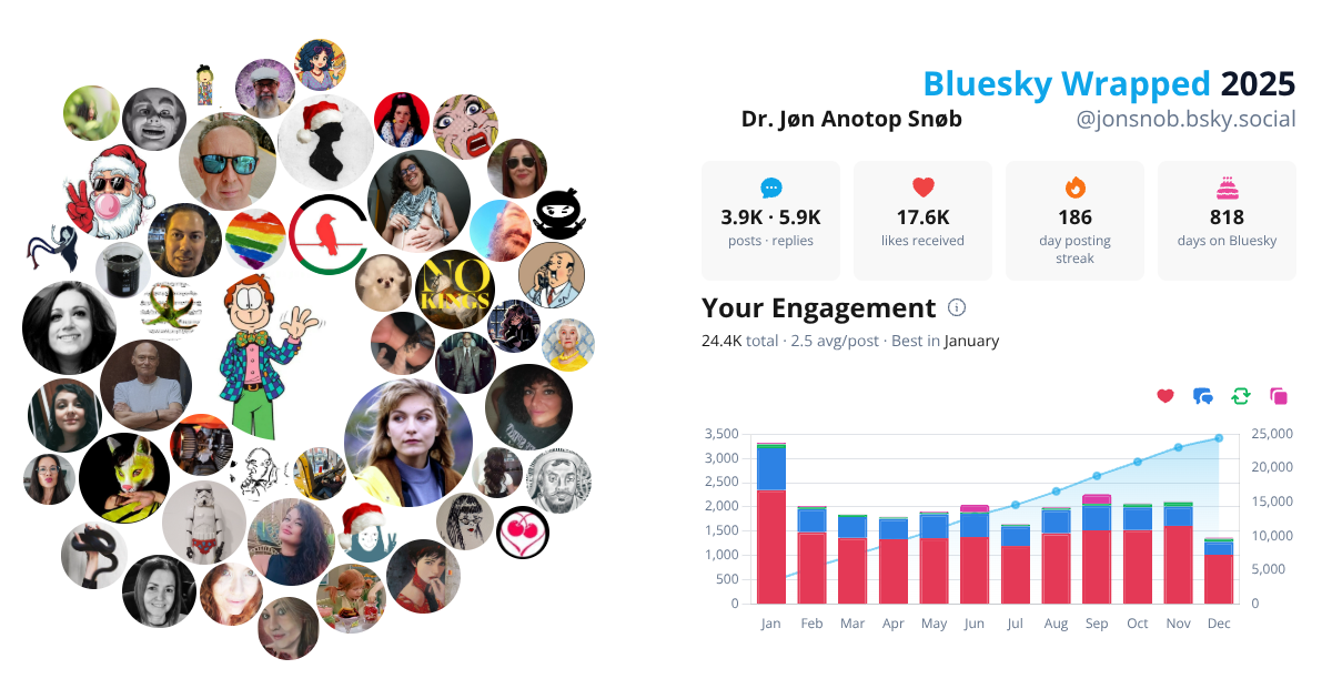 Your Bluesky Wrapped 2025 preview