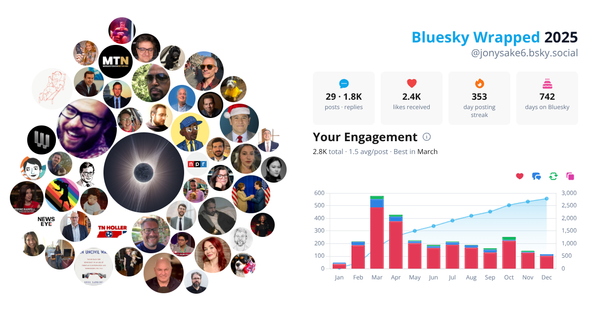 Your Bluesky Wrapped 2025 preview
