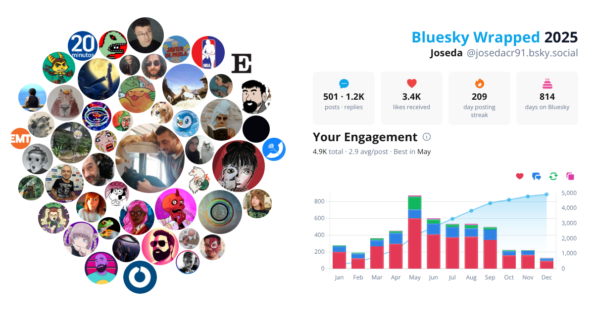 Your Bluesky Wrapped 2025 preview