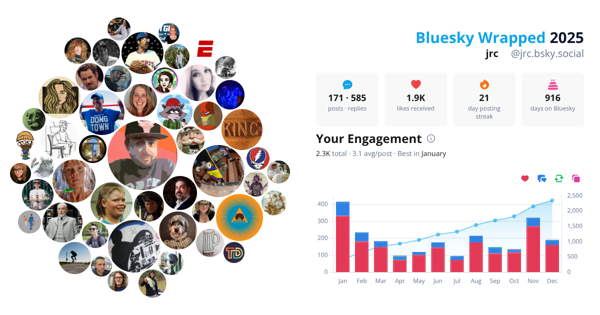 Your Bluesky Wrapped 2025 preview