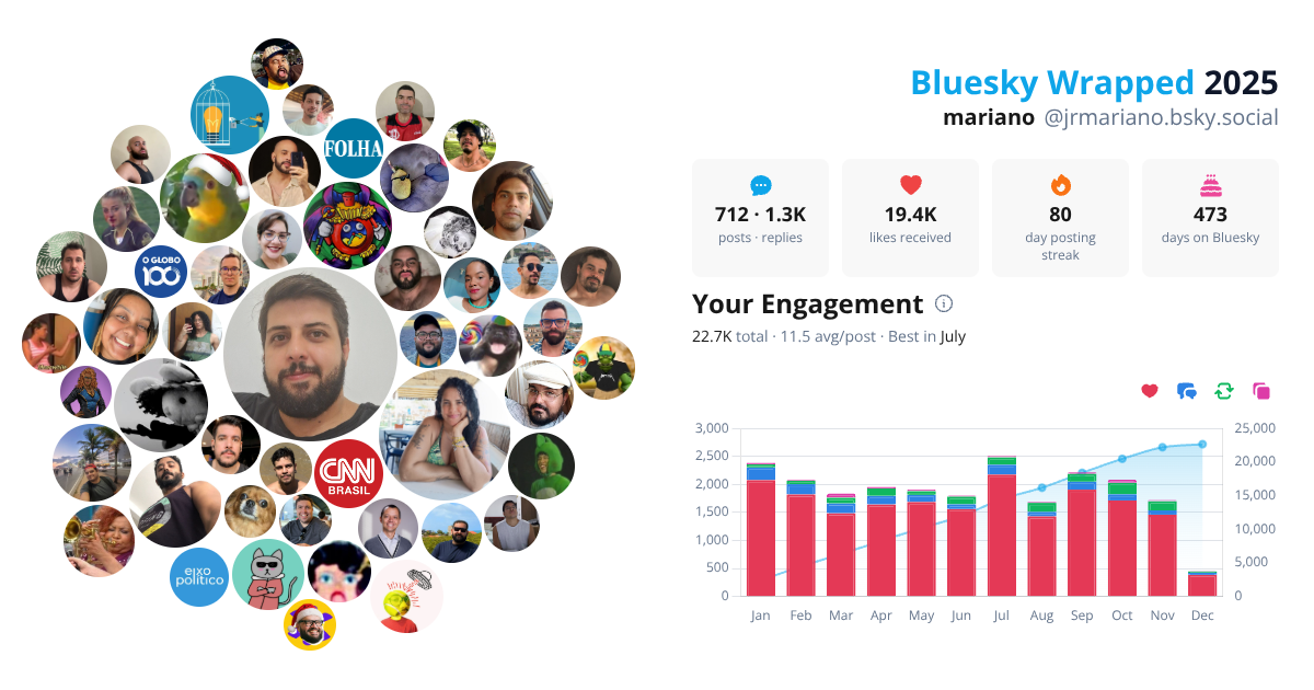 Your Bluesky Wrapped 2025 preview