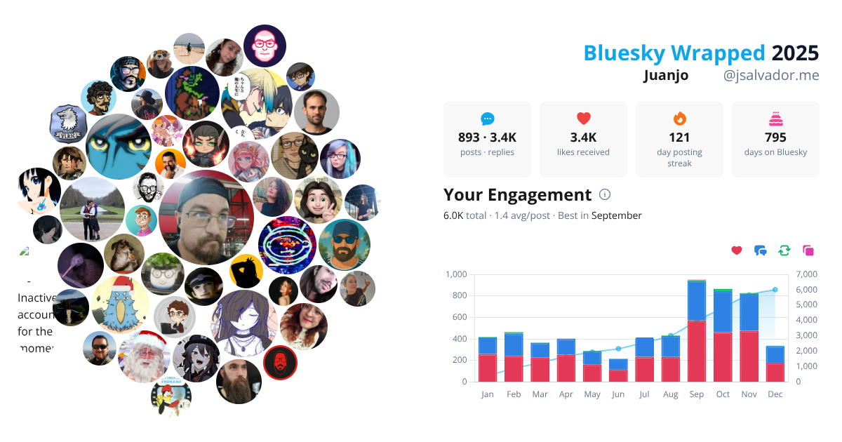 Your Bluesky Wrapped 2025 preview