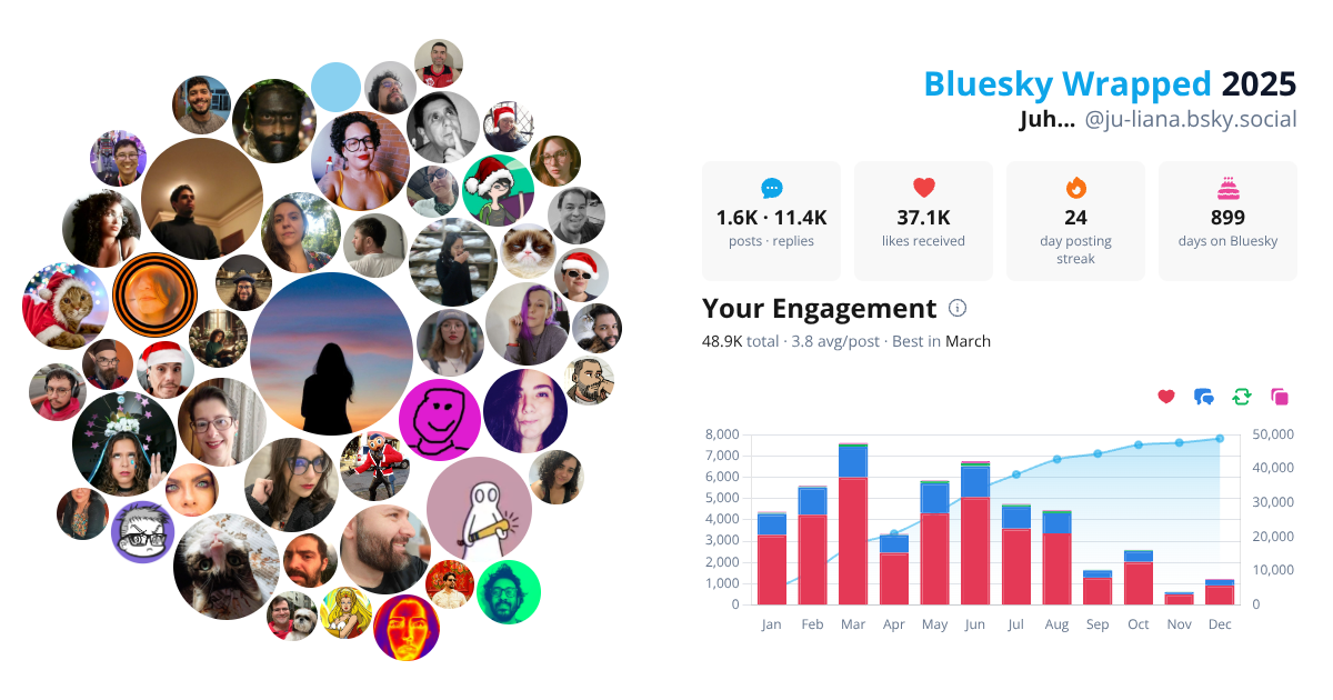 Your Bluesky Wrapped 2025 preview