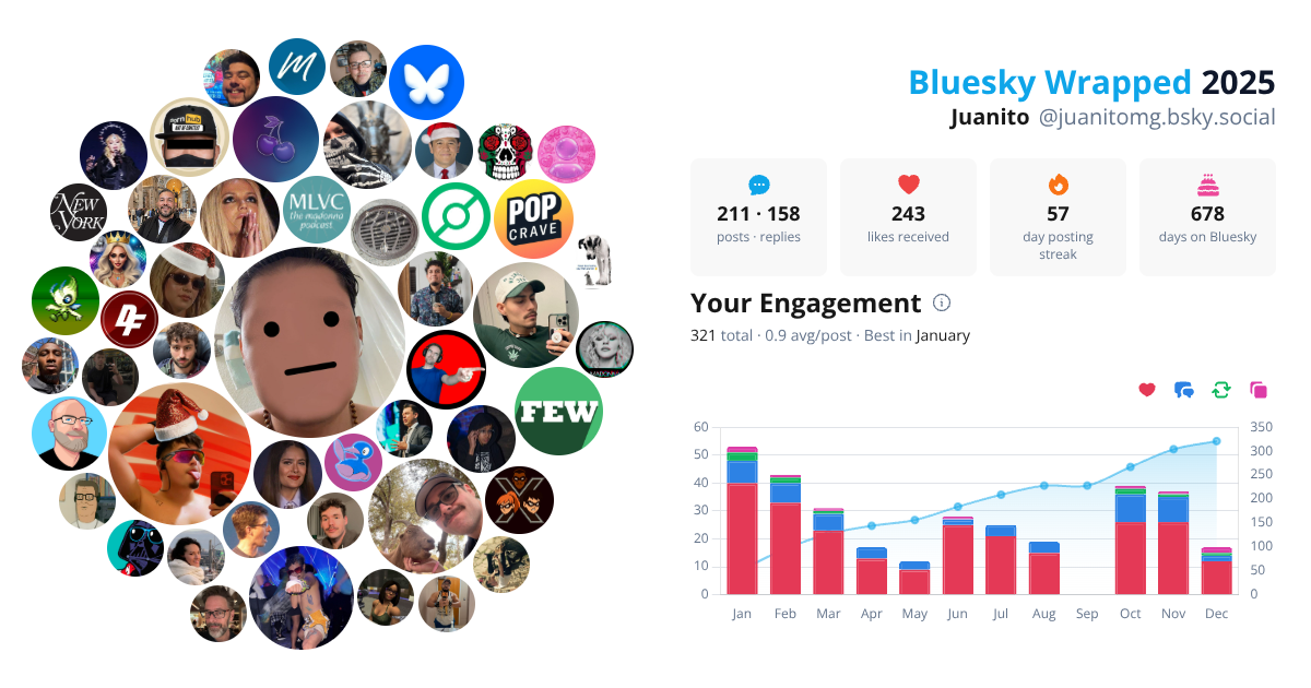 Your Bluesky Wrapped 2025 preview