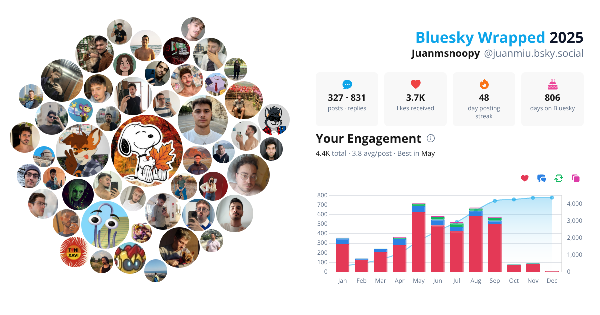 Your Bluesky Wrapped 2025 preview