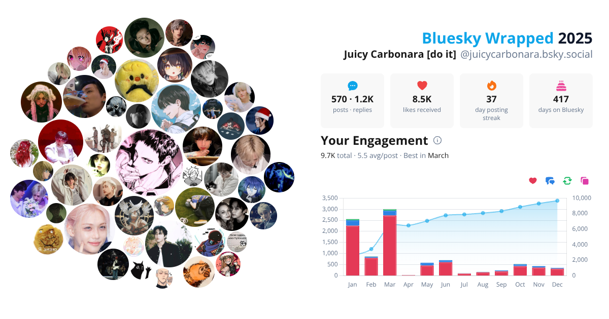 Your Bluesky Wrapped 2025 preview