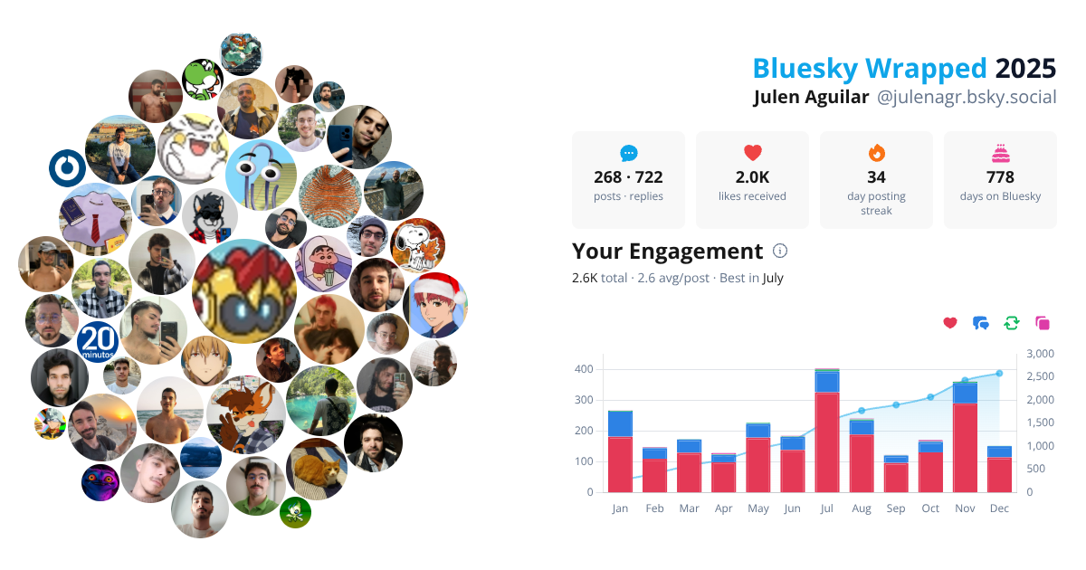 Your Bluesky Wrapped 2025 preview