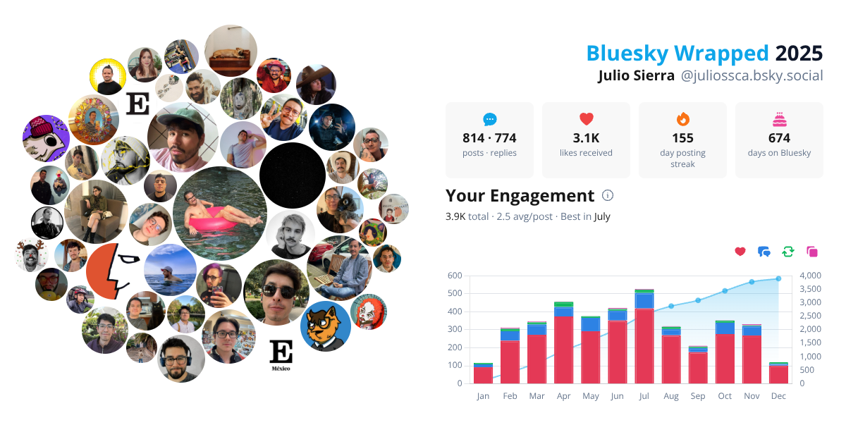 Your Bluesky Wrapped 2025 preview