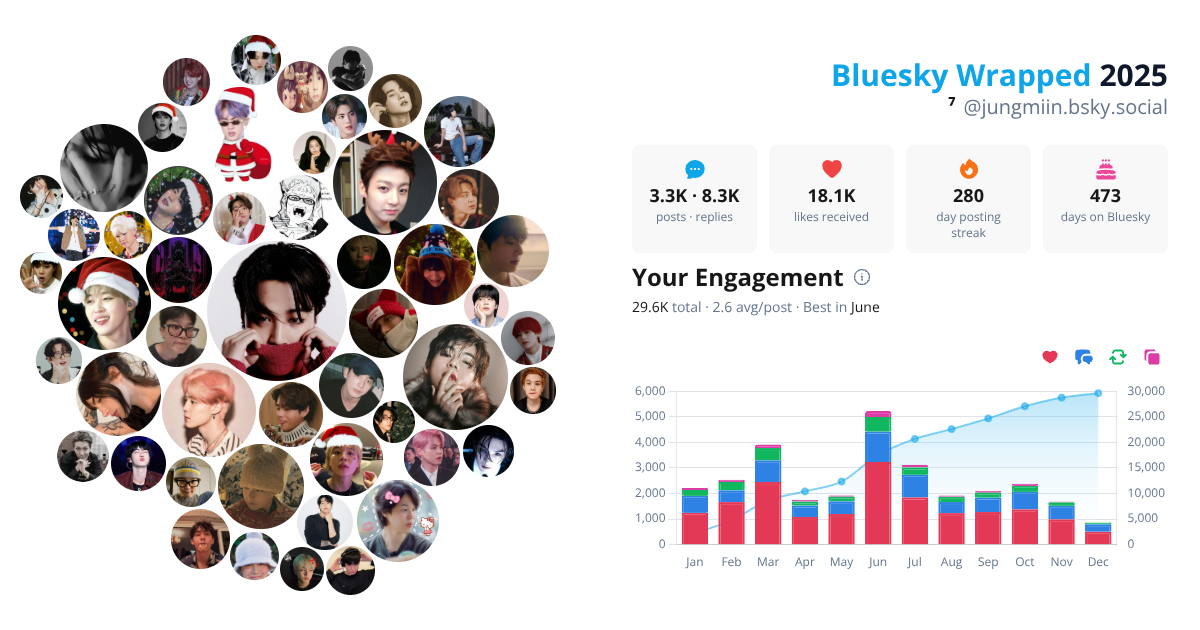 Your Bluesky Wrapped 2025 preview