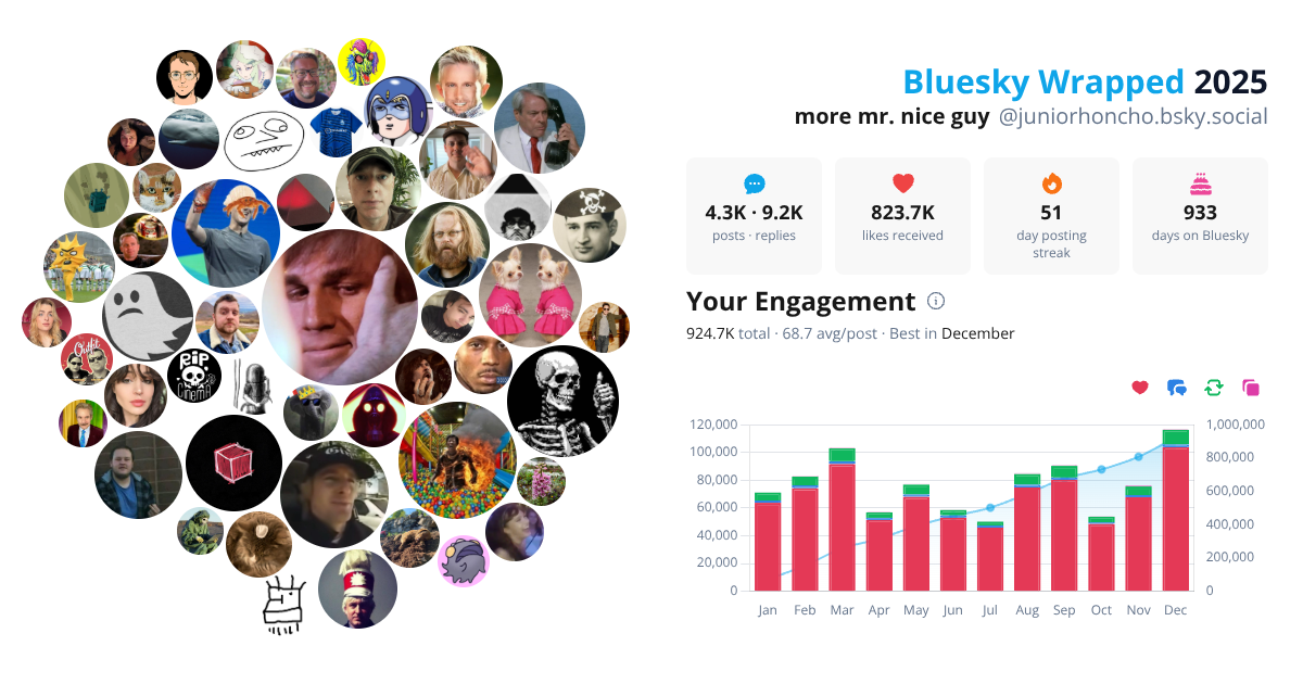 Your Bluesky Wrapped 2025 preview