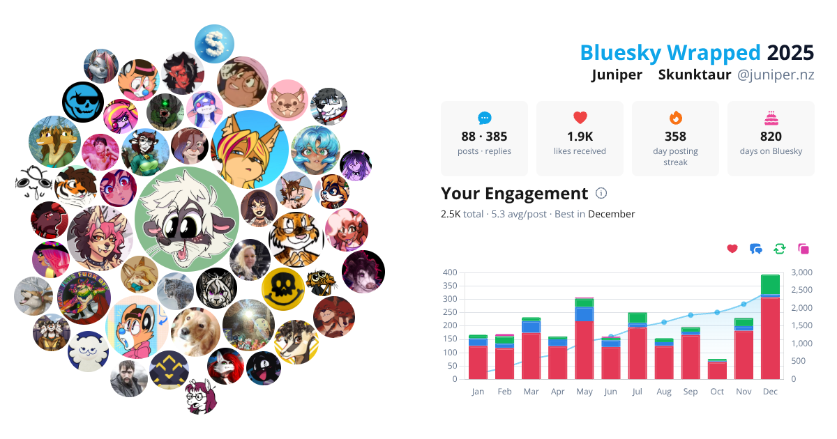 Your Bluesky Wrapped 2025 preview