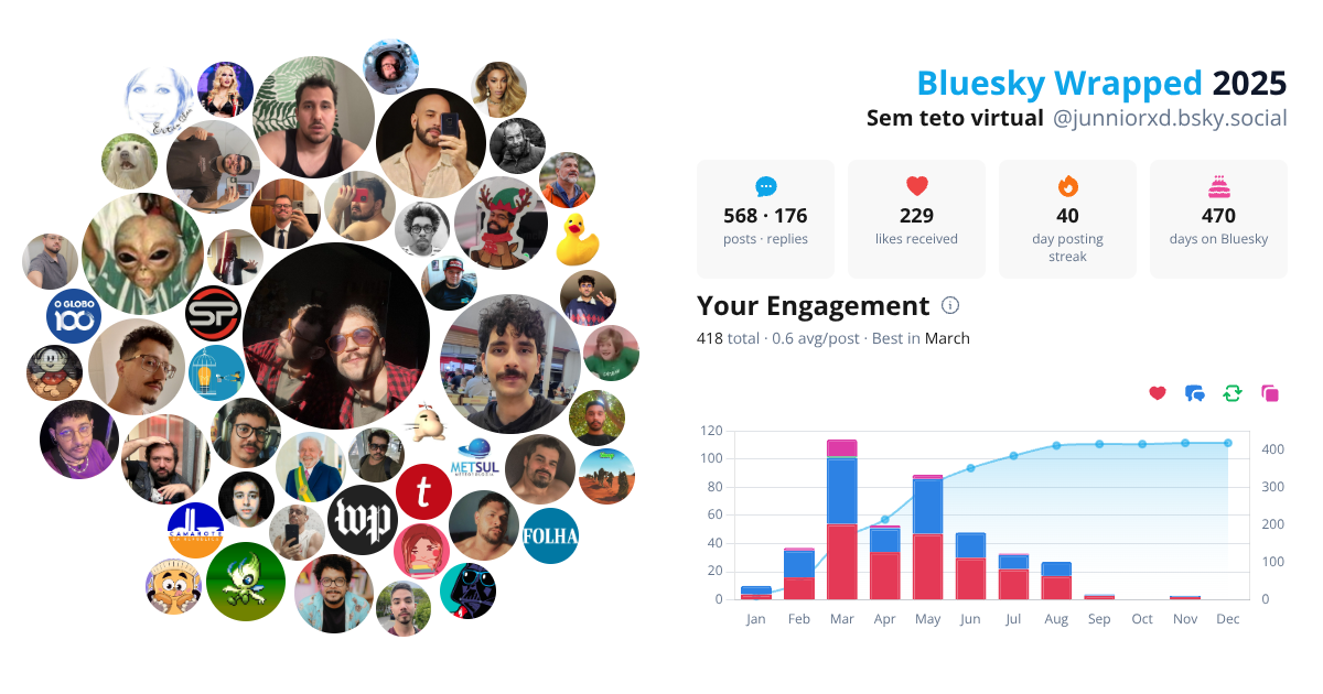 Your Bluesky Wrapped 2025 preview