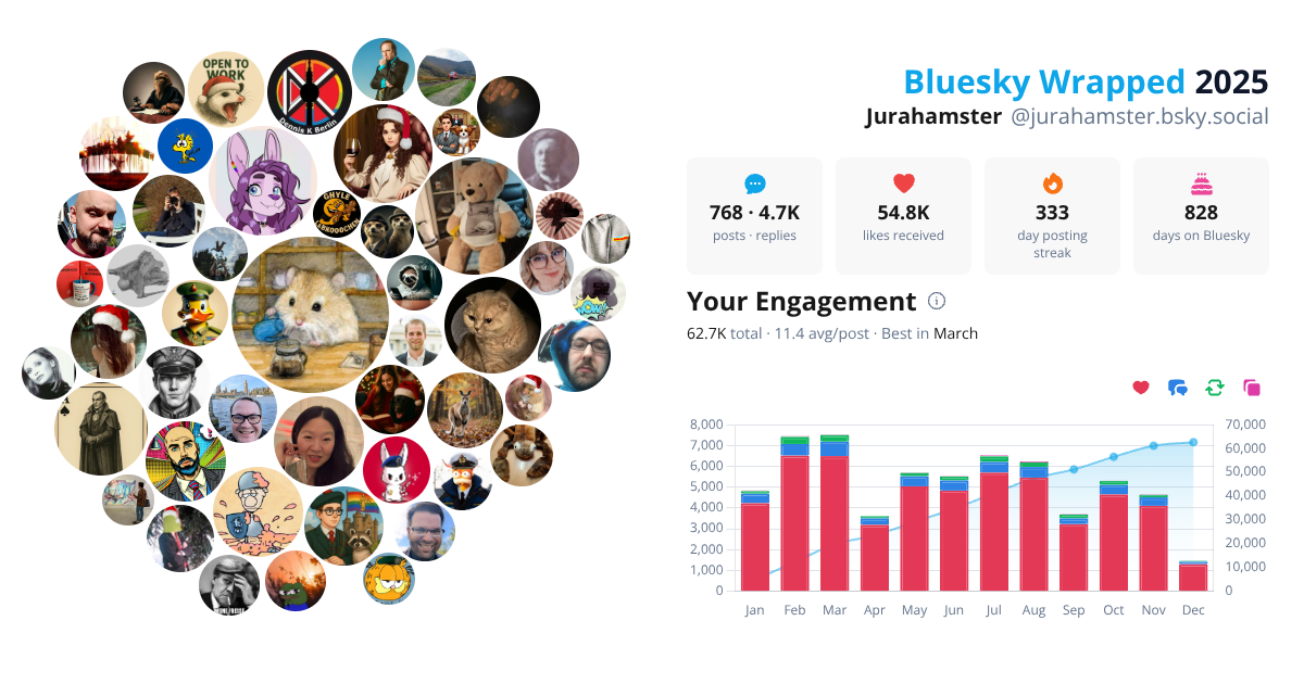 Your Bluesky Wrapped 2025 preview